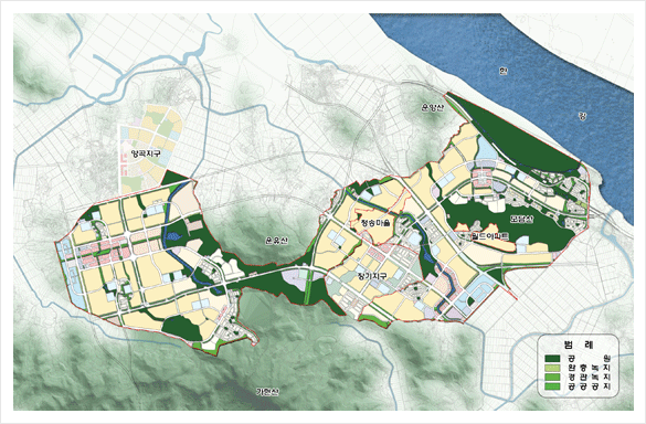 공원녹지공간 계획에 대한 지도 이미지